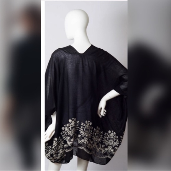 Last 1 New Boho Floral Embroidered Kimono - Picture 4 of 7